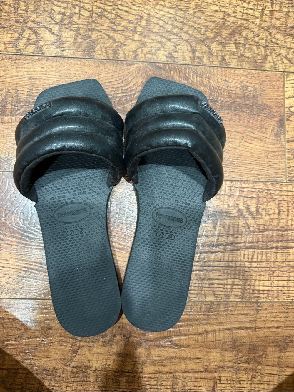 Havaianas Black Textured Slide